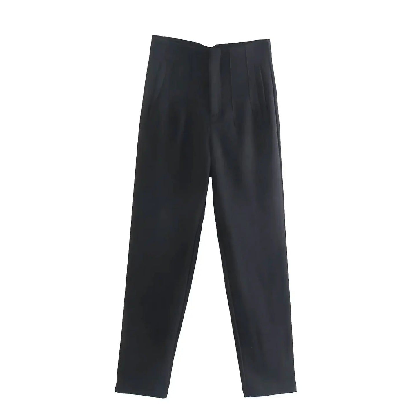 TRAFZA Women Elegant Solid Pencil Pants High Waist Pant For Women Casual Streetwear Woman Trousers Office Wear Chic Pant