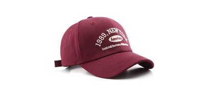Men and Woman's Baseball Caps Adjustable Casual Embroidered 1989 New York American Cotton Sun Hats Unisex Solid Color Visor Hats